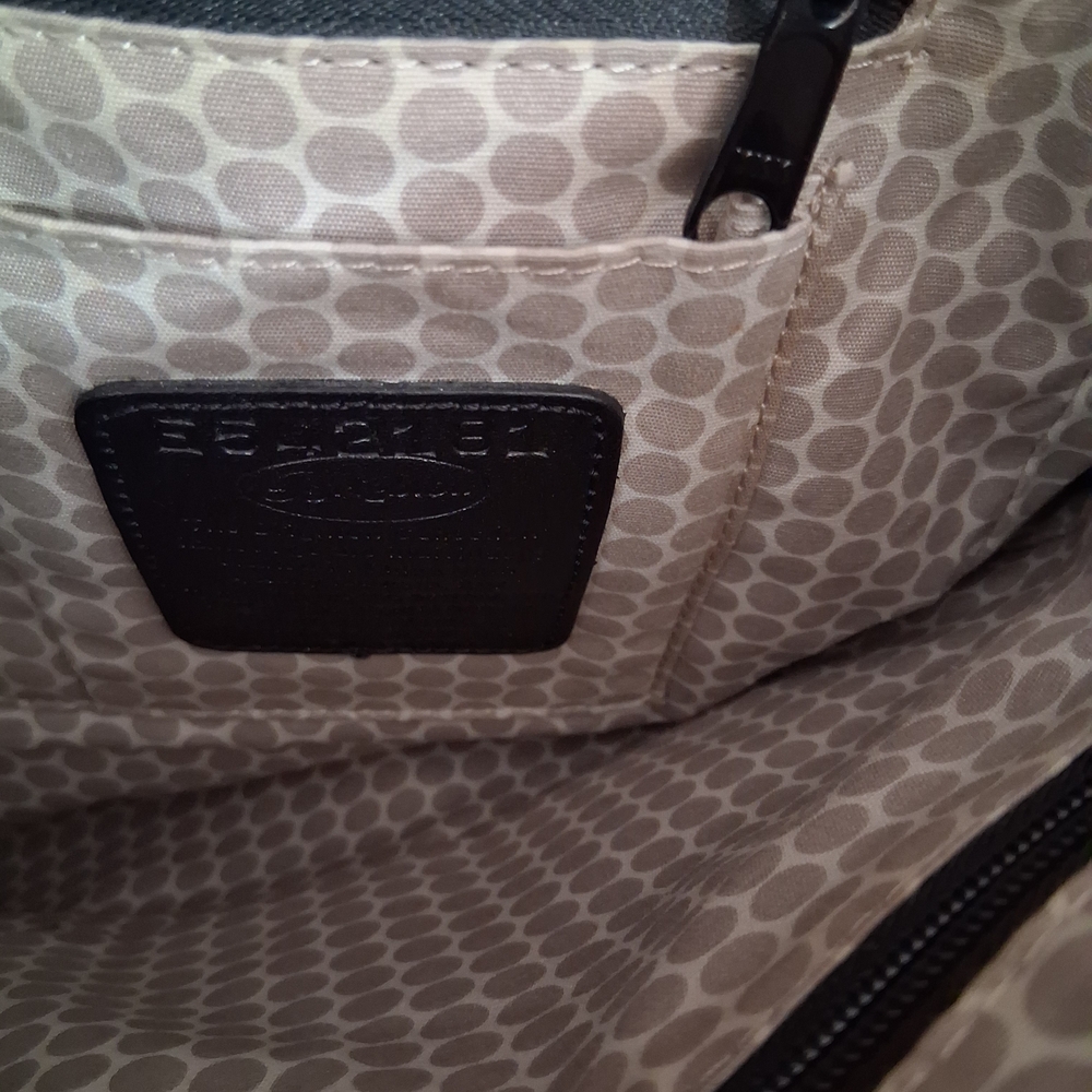Vintage Brighton Shiny Brown Tote with Silver Accents - Picture 8 of 13
